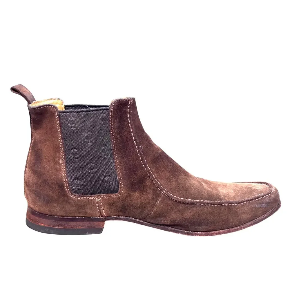 Coach Davis Men’s Brown Suede Italian Chelsea Boots  Size 10 D